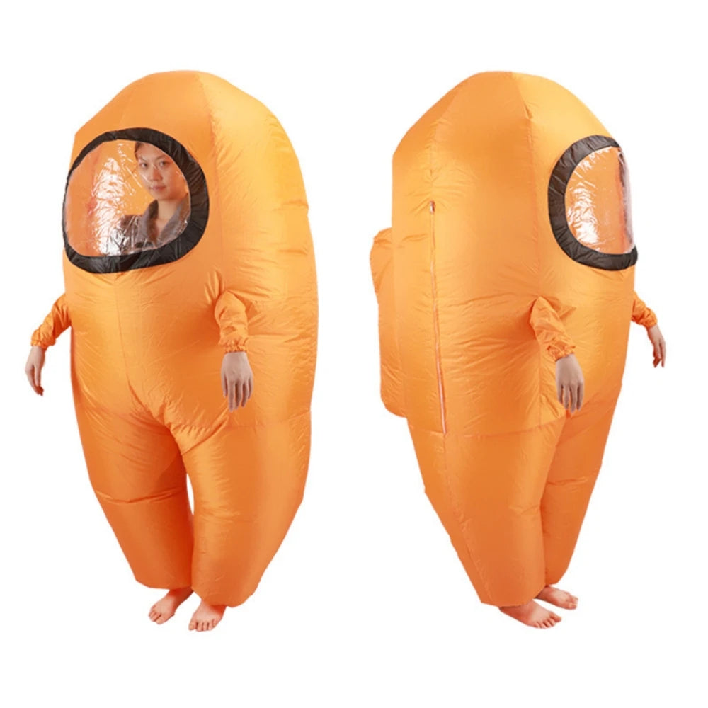 2025 Adult Kids Impostor Inflatable Costume for Adult Funny Halloween Spacesuit Costume Astronaut Figures for Game Fans