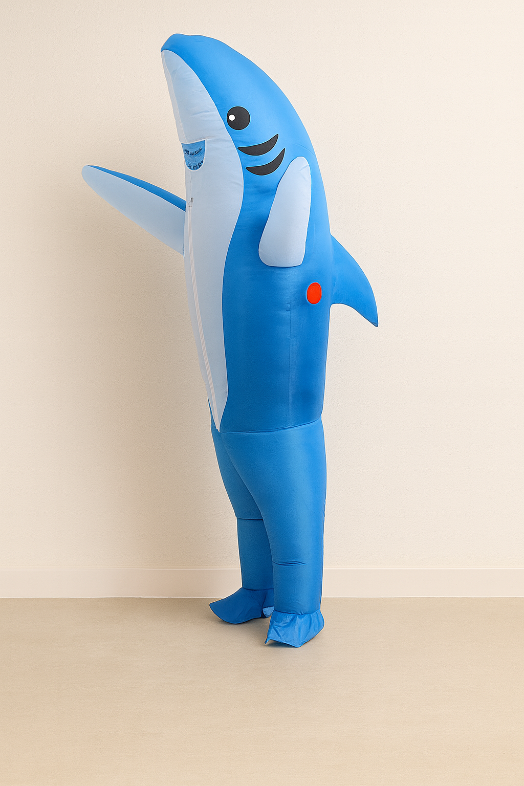 2 Sizes, Cute Unique Standing Shark Design Inflatable Suit, Halloween Christmas Play Inflatable Costume Props