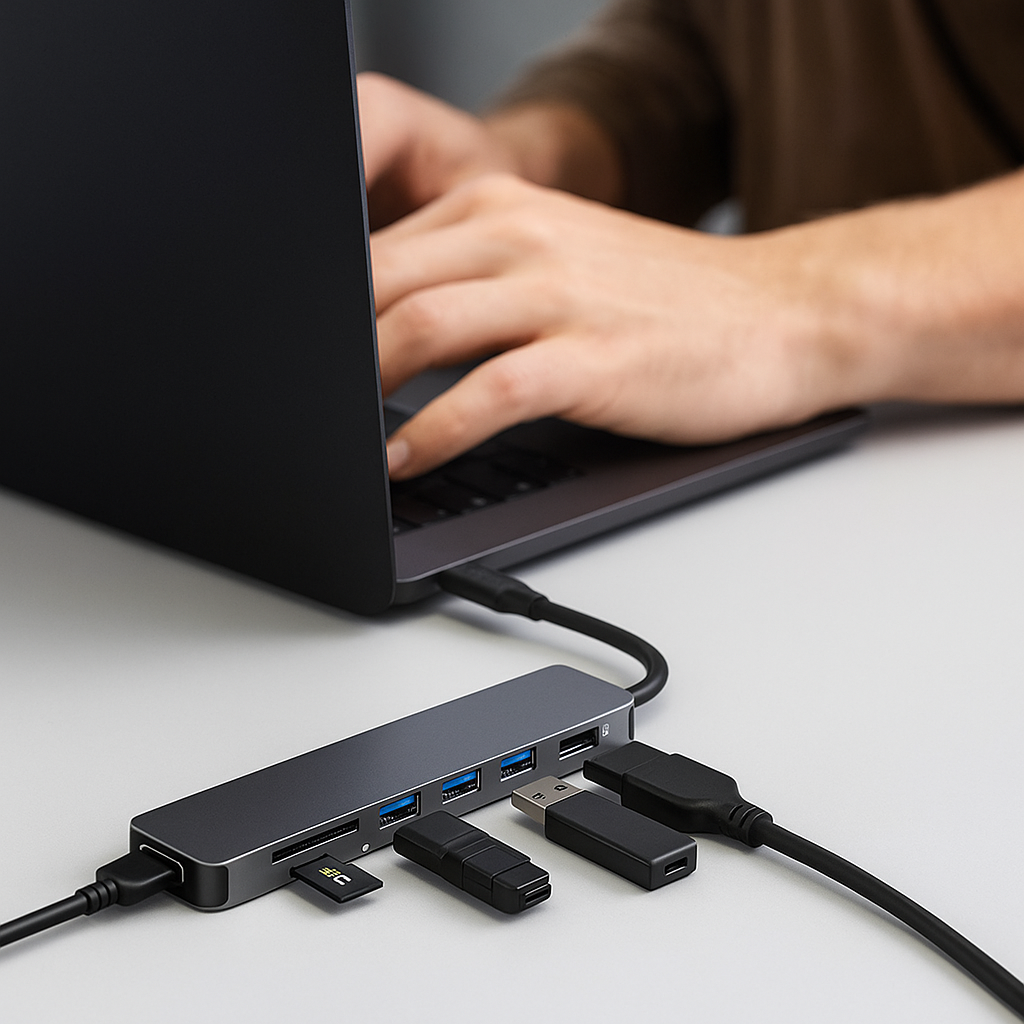 USB C Hub - USB-C, HDMI, USB, Micro SD, SD