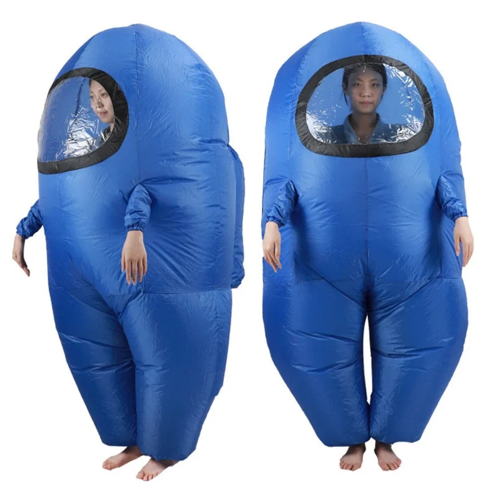 2025 Adult Kids Impostor Inflatable Costume for Adult Funny Halloween Spacesuit Costume Astronaut Figures for Game Fans