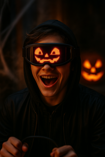 Shining Full-Color LED Glasses Bluetooth App Control Programmable Dynamic Luminous Light up Glasses for Halloween