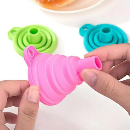 Foldable Funnel Silicone Collapsible Funnel Portable Funnels for Fuel Hopper Collapsible Beer/ Oil Funnels Kitchen Tools