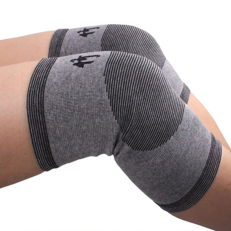 1 Pair Bamboo Charcoal Elastic Brace Patella Sport Pad Knee Wrap Support Pain Relief Breathable Light Weight Elbow & Knee Pads