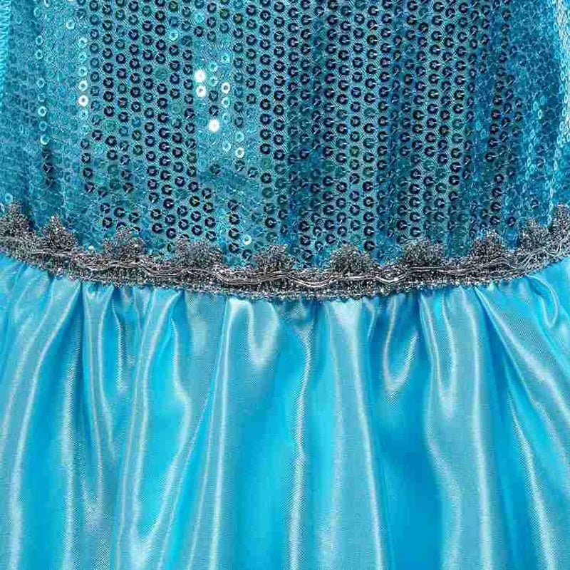 Girls Elsa Princess Dress for Long Sleeve Kids Birthday Cosplay Frozen Costume Fancy 2025 Carnival Dress up Party Costume