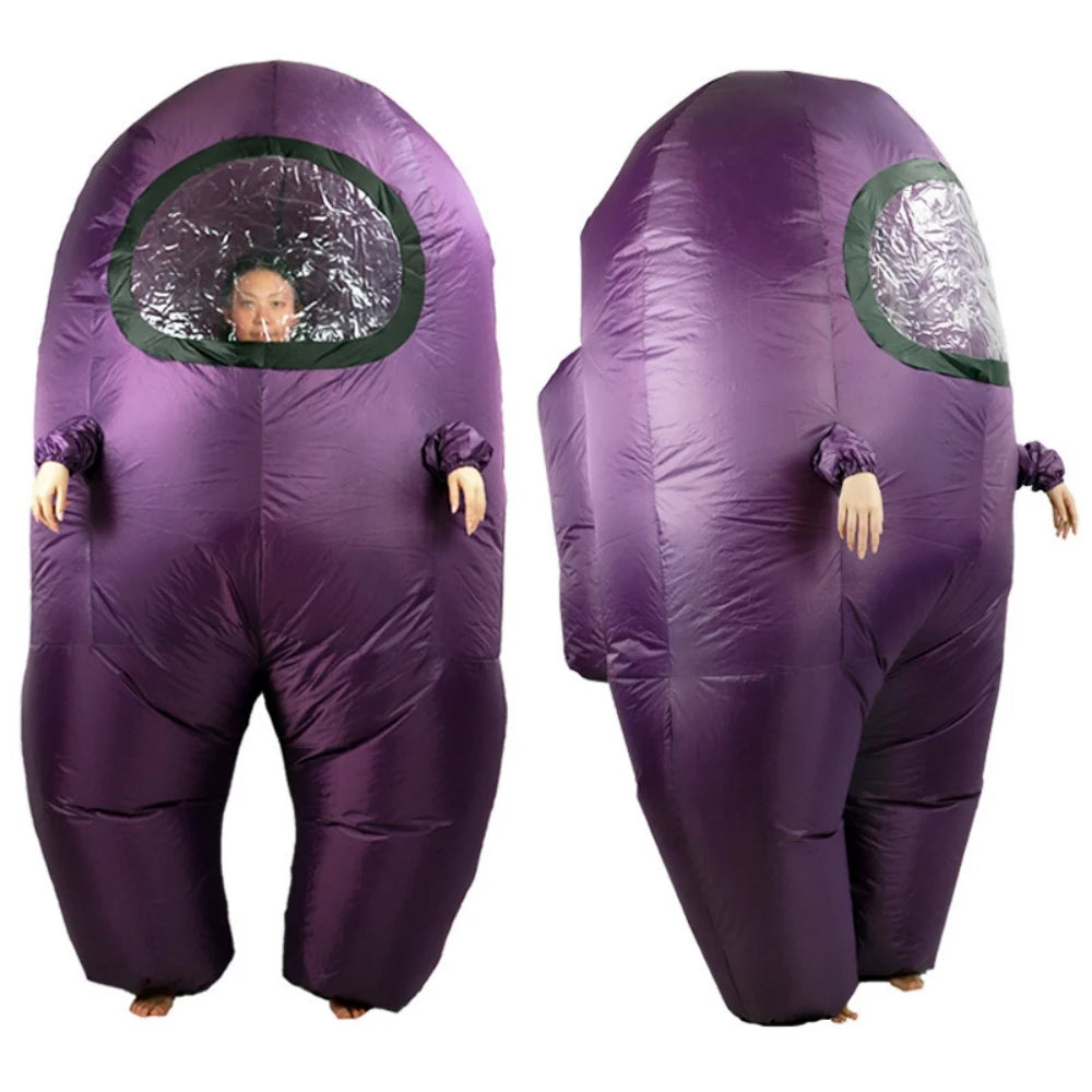 2025 Adult Kids Impostor Inflatable Costume for Adult Funny Halloween Spacesuit Costume Astronaut Figures for Game Fans