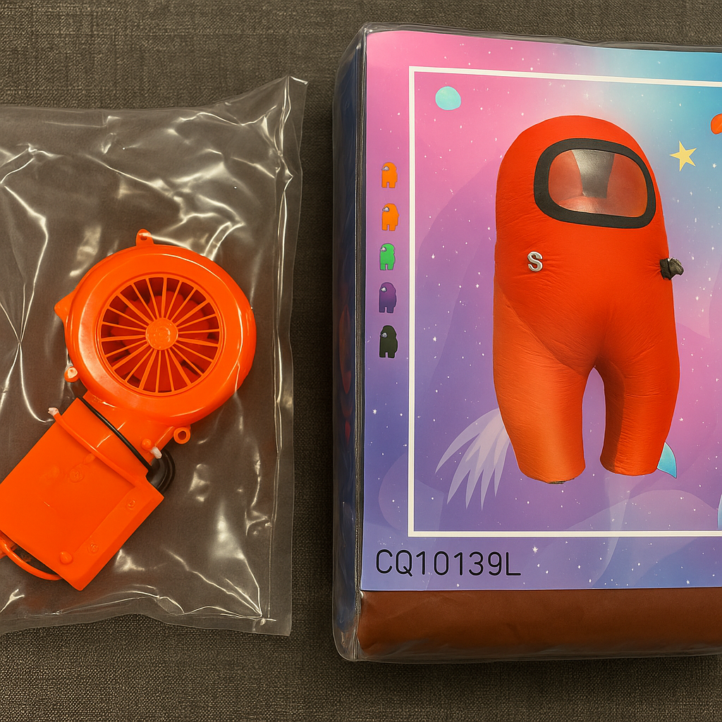 2025 Adult Kids Impostor Inflatable Costume for Adult Funny Halloween Spacesuit Costume Astronaut Figures for Game Fans
