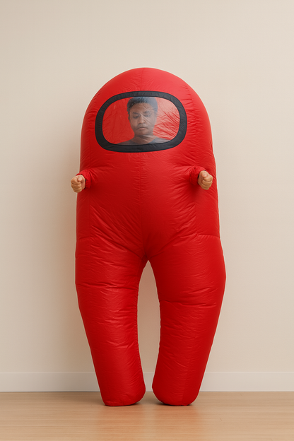 2025 Adult Kids Impostor Inflatable Costume for Adult Funny Halloween Spacesuit Costume Astronaut Figures for Game Fans
