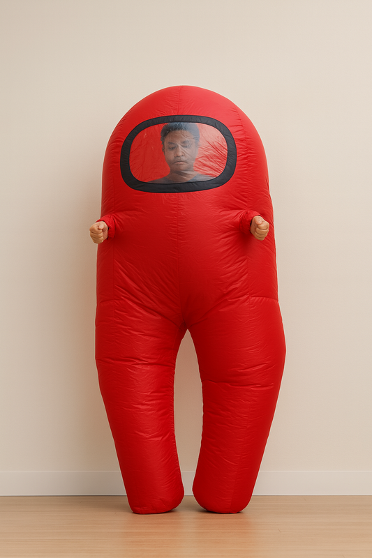 2025 Adult Kids Impostor Inflatable Costume for Adult Funny Halloween Spacesuit Costume Astronaut Figures for Game Fans
