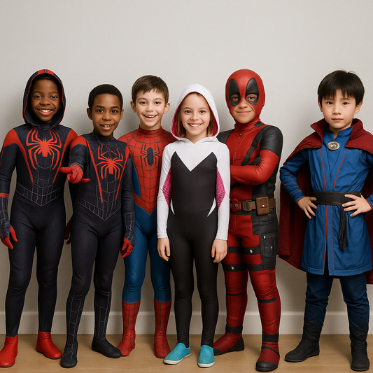 Spiderman Spider-verse Costumes for Kids (2099, Remy, Toby, Gwen) Spiderman Suits Boys & Girls