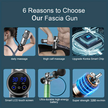 Vibration Massage Gun for Body Neck Back Deep Muscle Relaxation Fitness 
