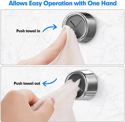Kitchen Towel Hook Towel Plug Holder Free Punch round Self Adhesive Towel Holder Towel Dish Towel Rack Kitchen Bathroom Tools