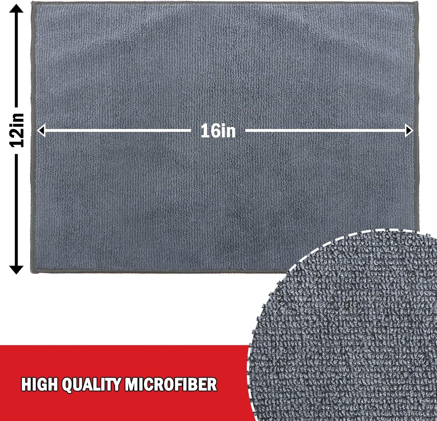 Microfiber Cleaning Cloths 24 Pack, Soft Microfiber Towel, Absorbent Cleaning Cloths, Premium Lint Free Wash Cloths for House, Kitchen, Car, 12Inx16In