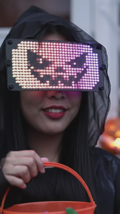 Shining Full-Color LED Glasses Bluetooth App Control Programmable Dynamic Luminous Light up Glasses for Halloween